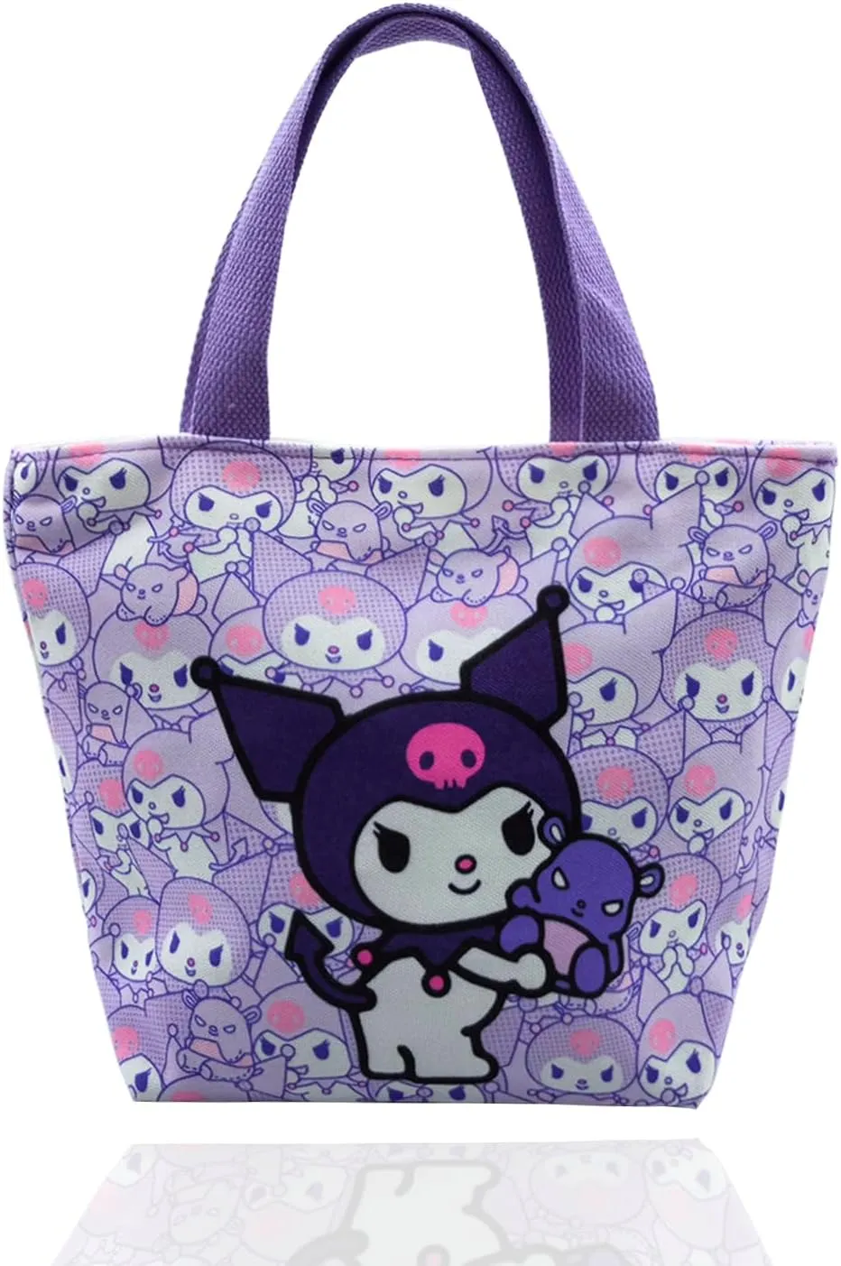 Cartoon Canvas Tote Bag Small Size Grocery Bag Cute for Girls Women Cellphone Purse Reusable Casual Shopping Handbag