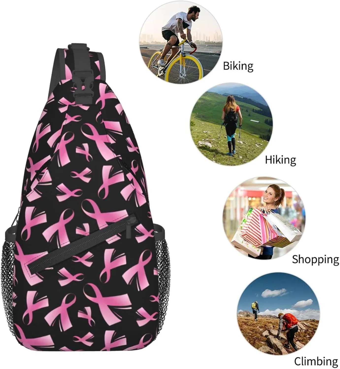 Cash US Dollar Sling Bag Adjustable Crossbody Bag Casual Chest Bags Travel Shoulder Backpack For Women Men