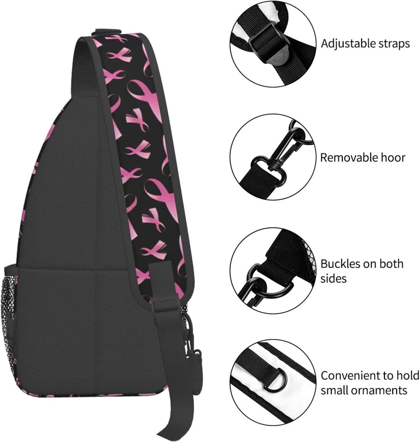 Cash US Dollar Sling Bag Adjustable Crossbody Bag Casual Chest Bags Travel Shoulder Backpack For Women Men