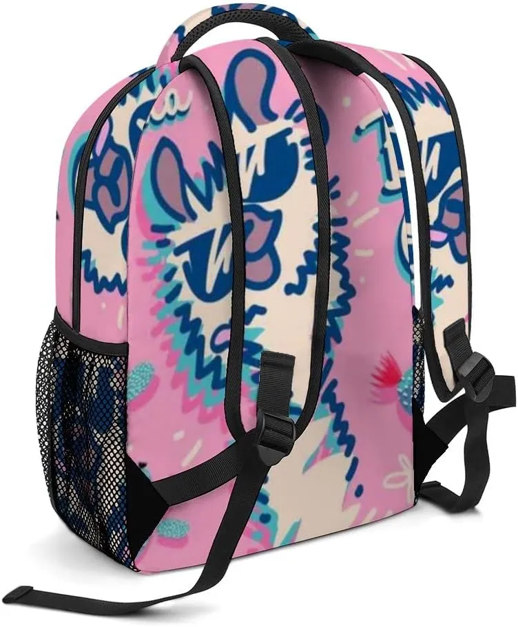 Casual Daypacks Backpacks Laptop Backpack Cool Dog Colorful Cactus Work Bussiness School Students Bookbag Travel Hiking Gym Bags Waterproof Lightweight Women Men