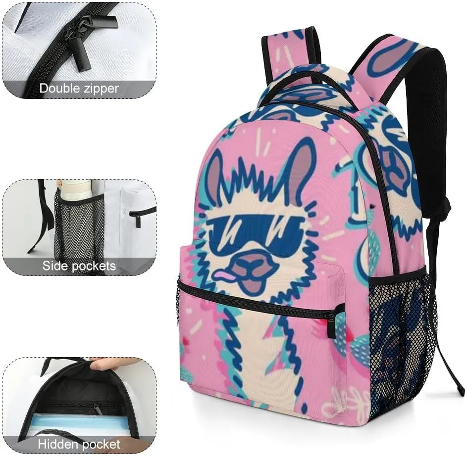 Casual Daypacks Backpacks Laptop Backpack Cool Dog Colorful Cactus Work Bussiness School Students Bookbag Travel Hiking Gym Bags Waterproof Lightweight Women Men