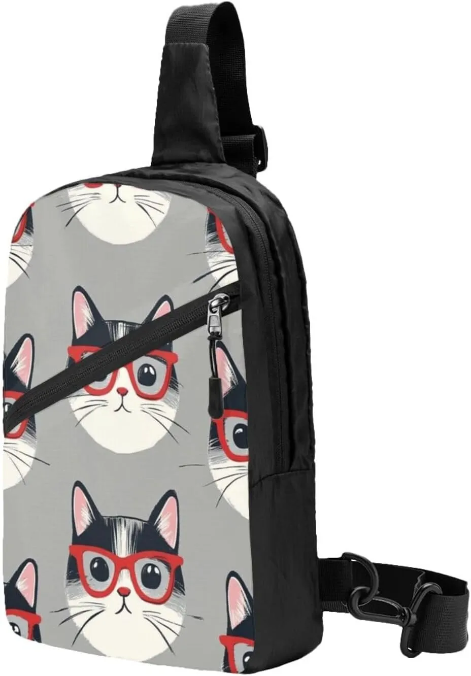 Cat Print Crossbody Bags For Women, Sling Bag For Men, Hiking Backpack Lightweight For Casual Outdoor Travel