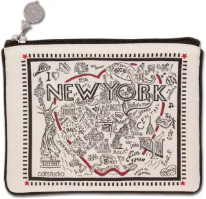 Catstudio B&W New York City Zipper Pouch Purse | Holds Your Phone, Coins, Makeup, Dog Treats, & Tech Tools