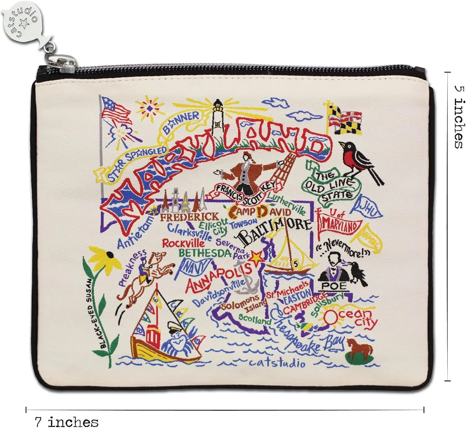 Catstudio Maryland Zipper Pouch Purse | Holds Your Phone, Coins, Makeup, Dog Treats, & Tech Tools