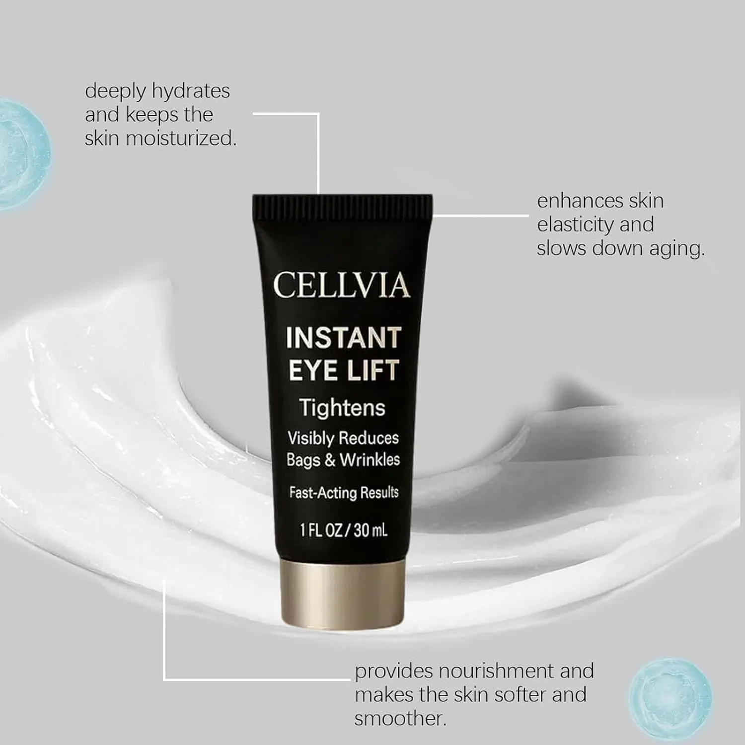 Cellvia Ultra-Tight Skin Cream, Cellvia Instant Eye Lift Serum, Reduces Fine Lines and Eye Bags, Firm and Smooth the Look of Fine Lines, Long-Lasting and Non-smearing (1pc)