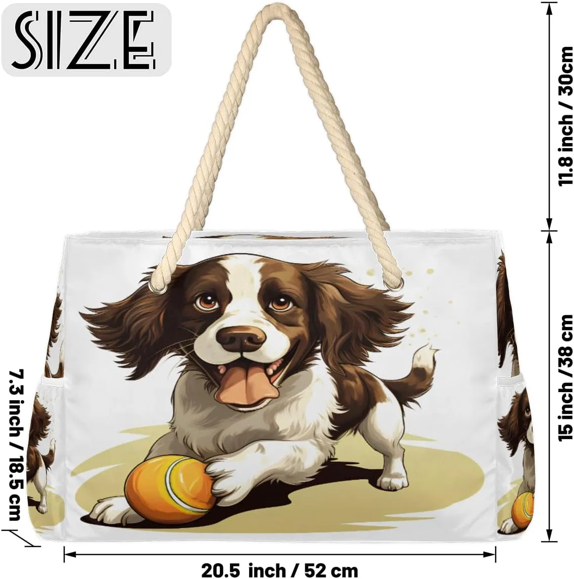 cfpolar Large Beach Bag, Waterproof Sandproof Beach Tote Bag with Zipper