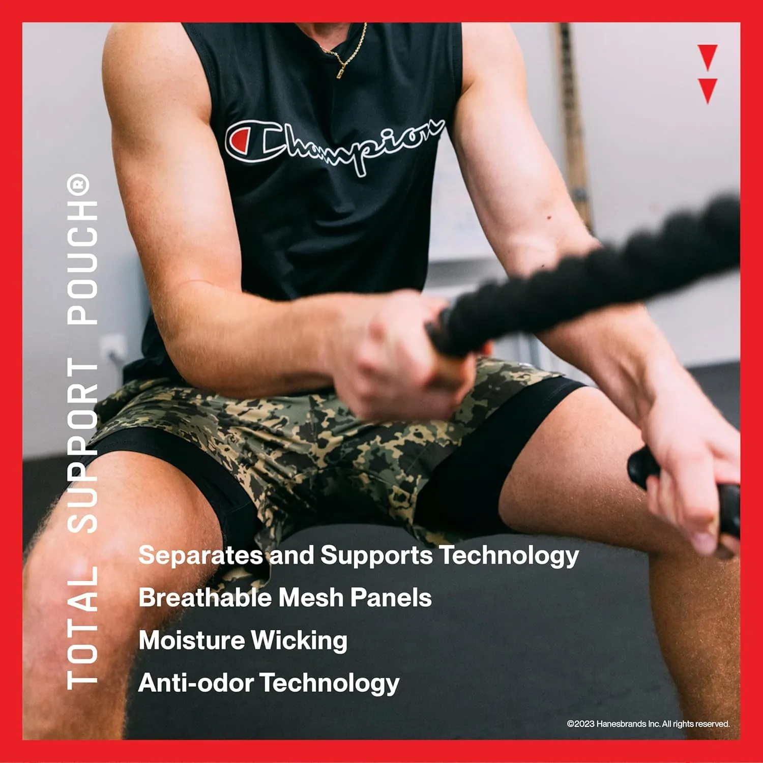 Champion mens Shorts, Compression Shorts With Total Support Pouch, Moisture Wicking, 6" & 9"