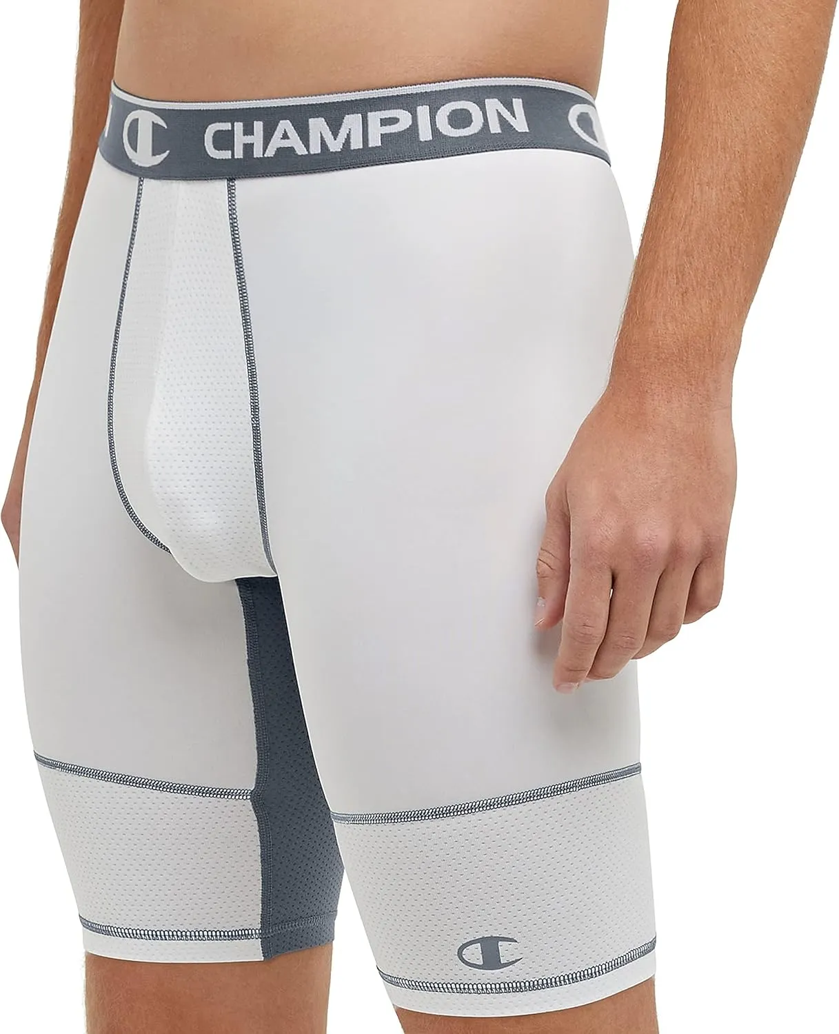 Champion mens Shorts, Compression Shorts With Total Support Pouch, Moisture Wicking, 6" & 9"