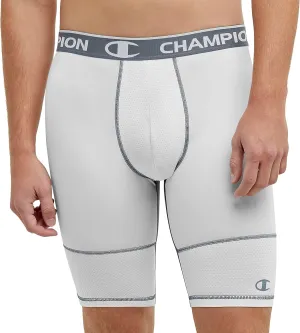 Champion mens Shorts, Compression Shorts With Total Support Pouch, Moisture Wicking, 6" & 9"