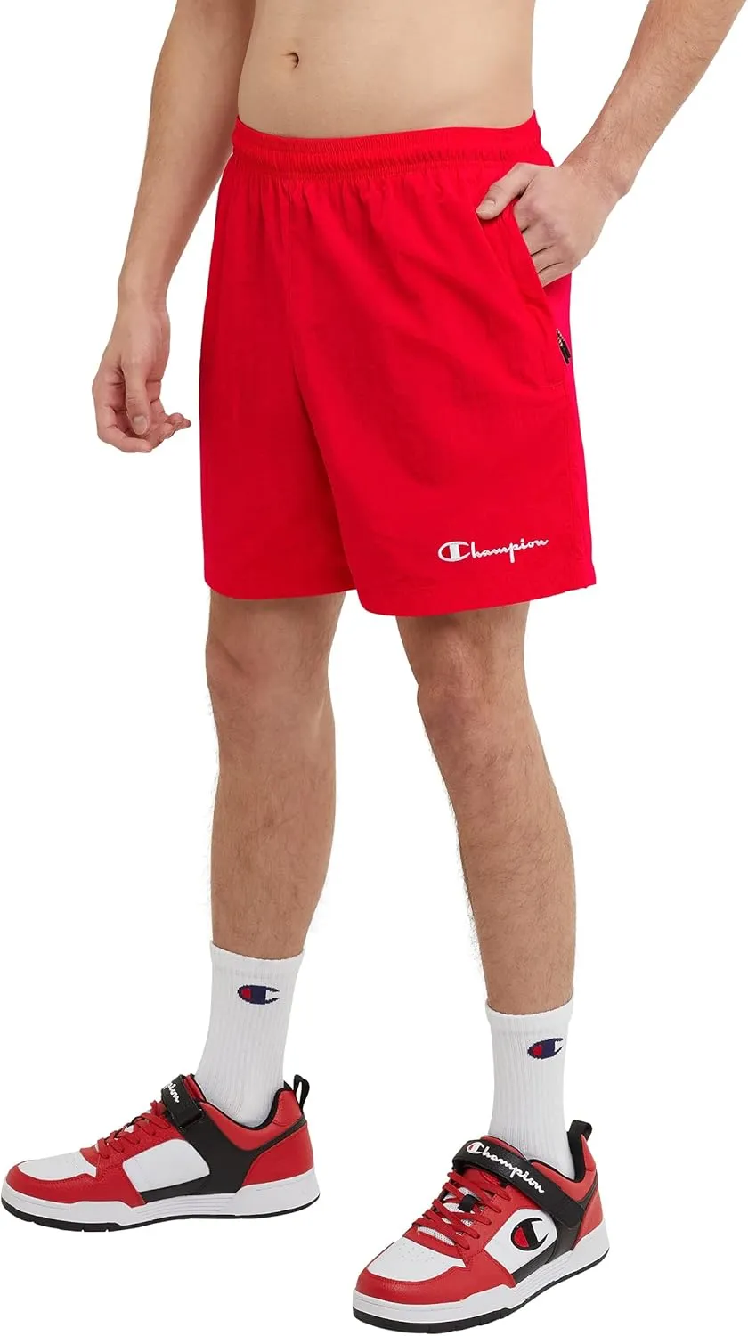 Champion Men's Warm-up Shorts, Nylon Shorts for Men, Gym Shorts for Men, Athletic Shorts, 6"