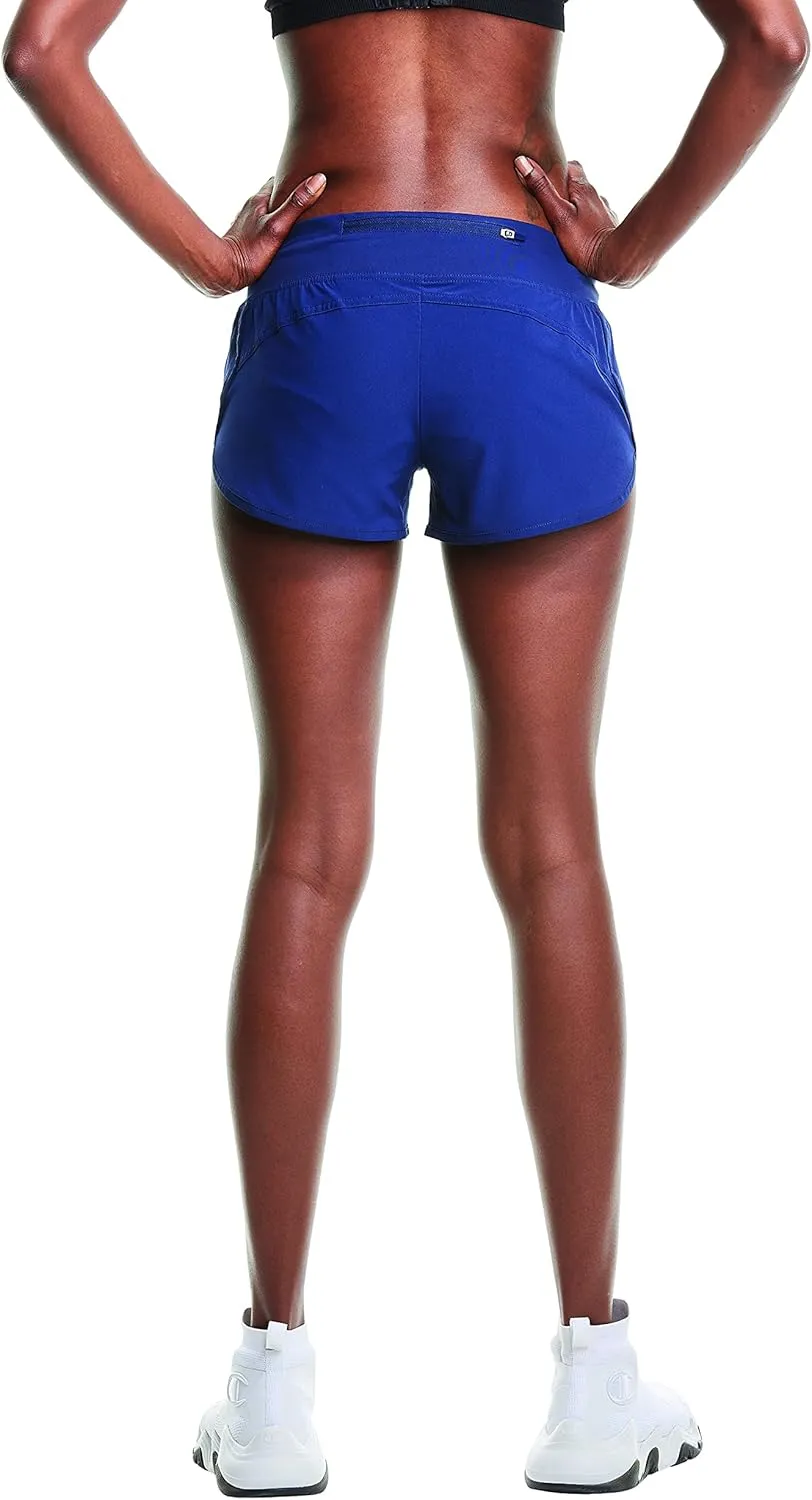 Champion Sport, Moisture Wicking, Lightweight Gym Shorts for Women, C Logo, 2.5"