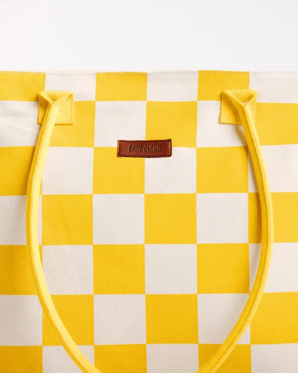Checker Beach Tote