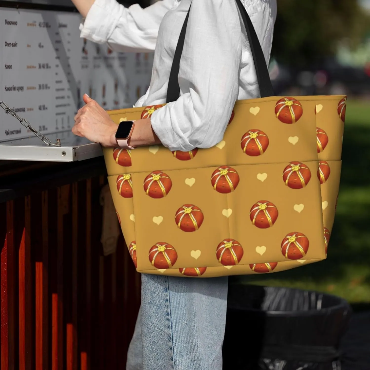 Cherry Cake Spacious Large Capacity Beach Travel Bag - Foldable Beach Bag Tote Bag With Zipper