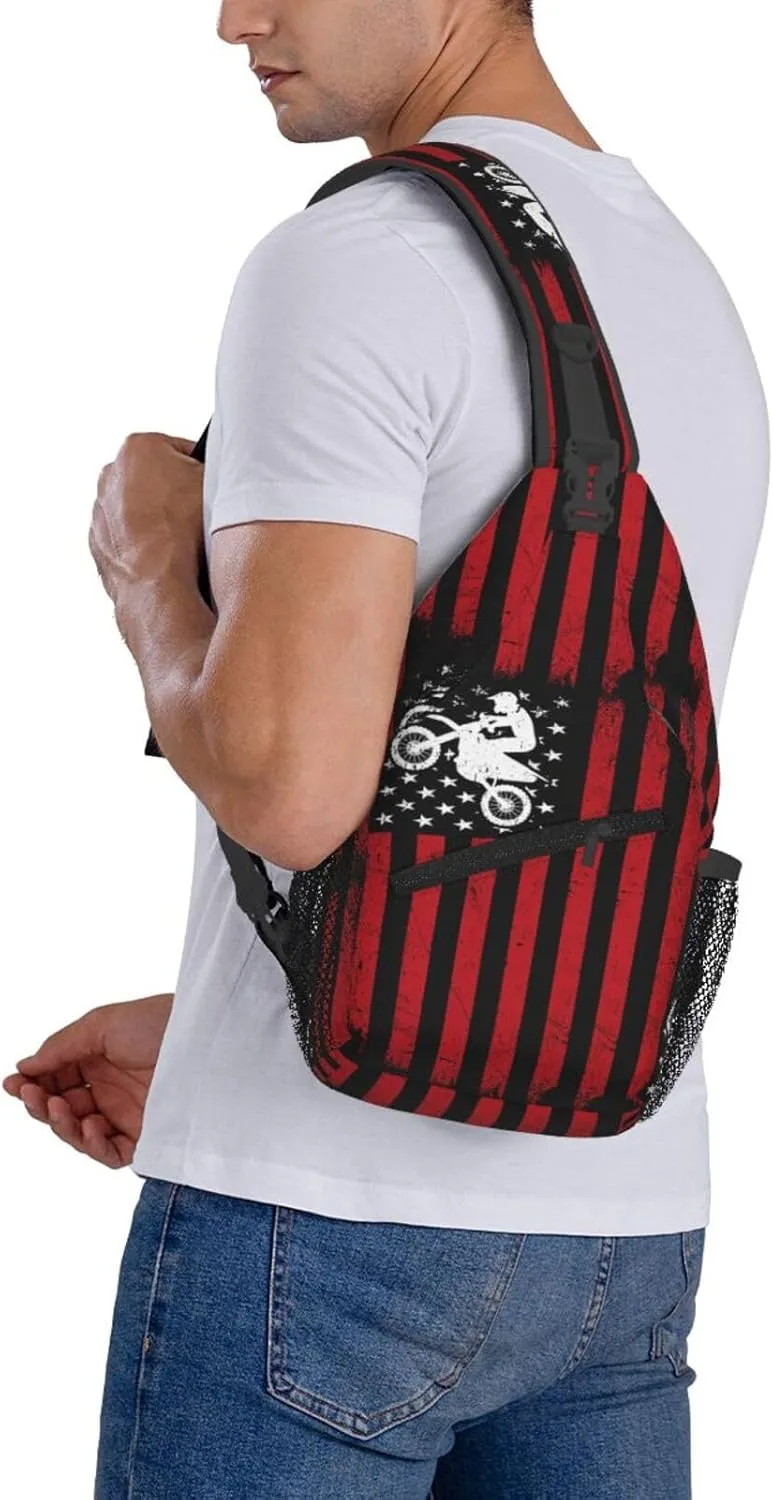 Chest Sling Bag Crossbody Shoulder Backpack Bag Gym Cycling Travel Hiking Daypack Cross Bag