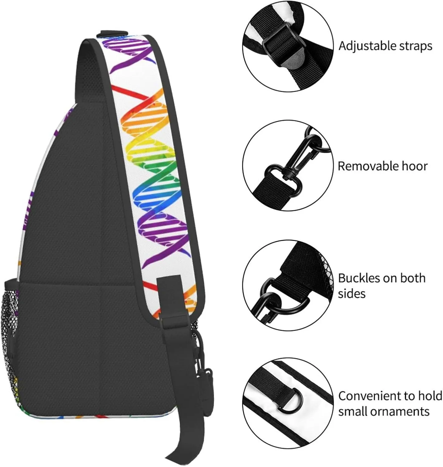 Chest Sling Bag Crossbody Shoulder Backpack Bag Gym Cycling Travel Hiking Daypack Cross Bag