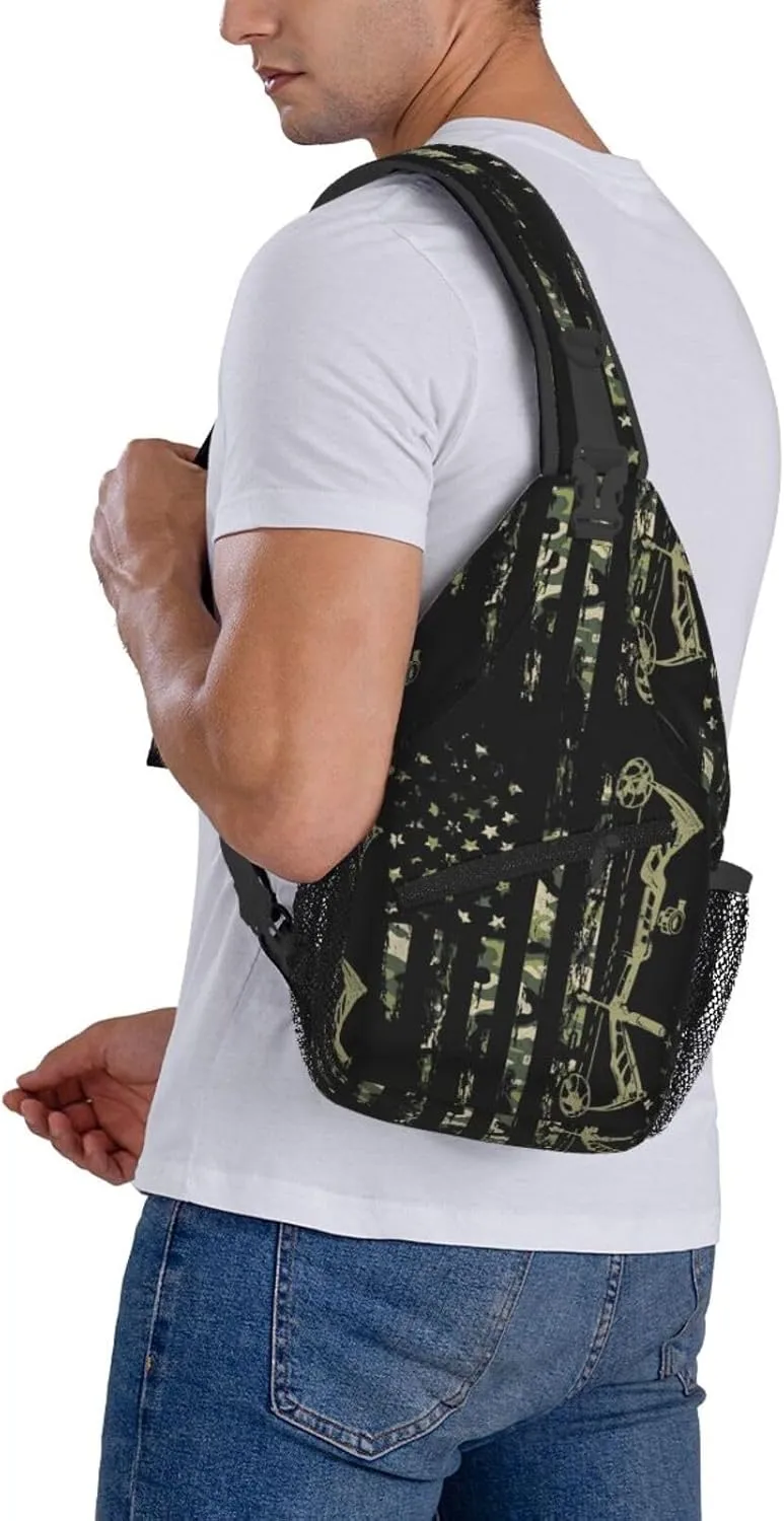 Chest Sling Bag Crossbody Shoulder Backpack Bag Gym Cycling Travel Hiking Daypack Cross Bag