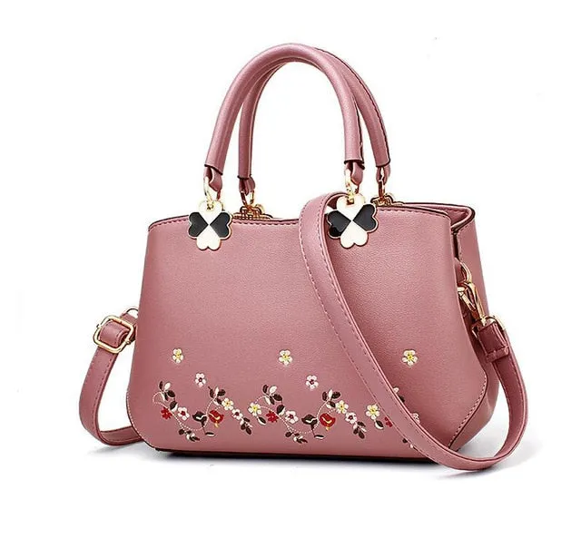 Chic Leather Women Handbag Polished
