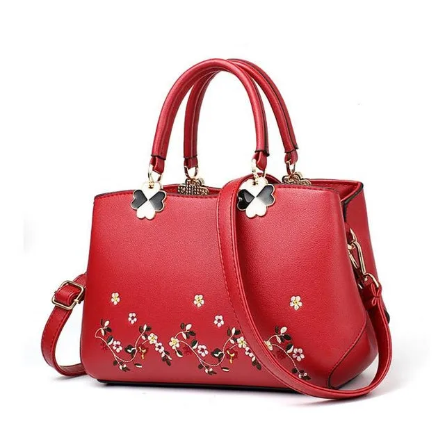 Chic Leather Women Handbag Polished