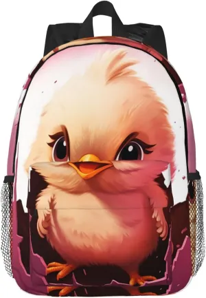 Chicken Hatches Print Backpack for Women Men Lightweight Laptop Backpacks Travel Laptop Bag Casual Daypack