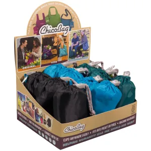 ChicoBag Sling rePETe POS, 10 Pack, Assorted Colors