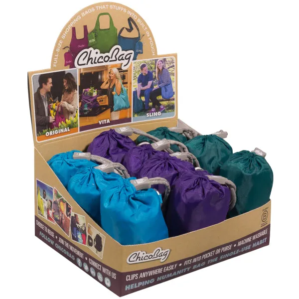 ChicoBag Vita POS, 10 Pack, rePETe Assortment