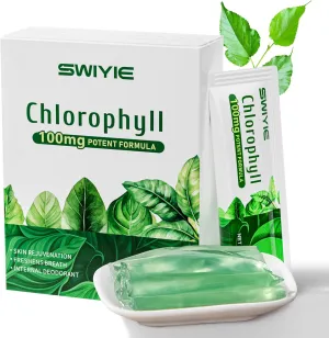 Chlorophyll Jelly, 100mg High-Potency Chlorophyll for Body Detox, Skin Clarity & Odor Control, Plant-Based, Sugar-Free, Travel-Friendly Alternative to Chlorophyl Gummies, Drops & Pills,15 Pack