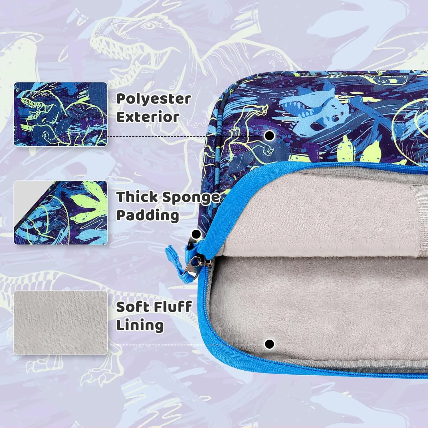 Choco Mocha Kids Tablet Sleeve Bag for Boys & Girls, (10-12.5Inch)