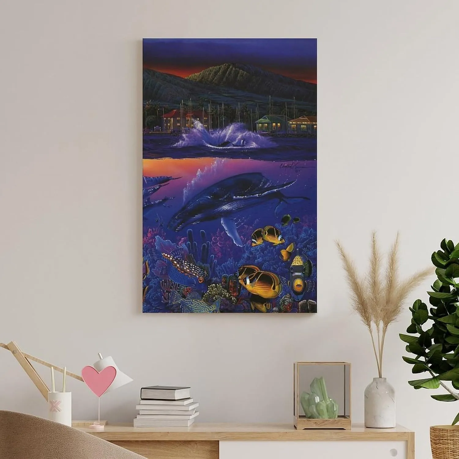Christian Ries Lassen, Mystic Orcas Art Poster Room Aesthetic Poster Print Art Wall Painting Canvas Posters Gifts Modern Bedroom Decor 24x36inch(60x90cm)