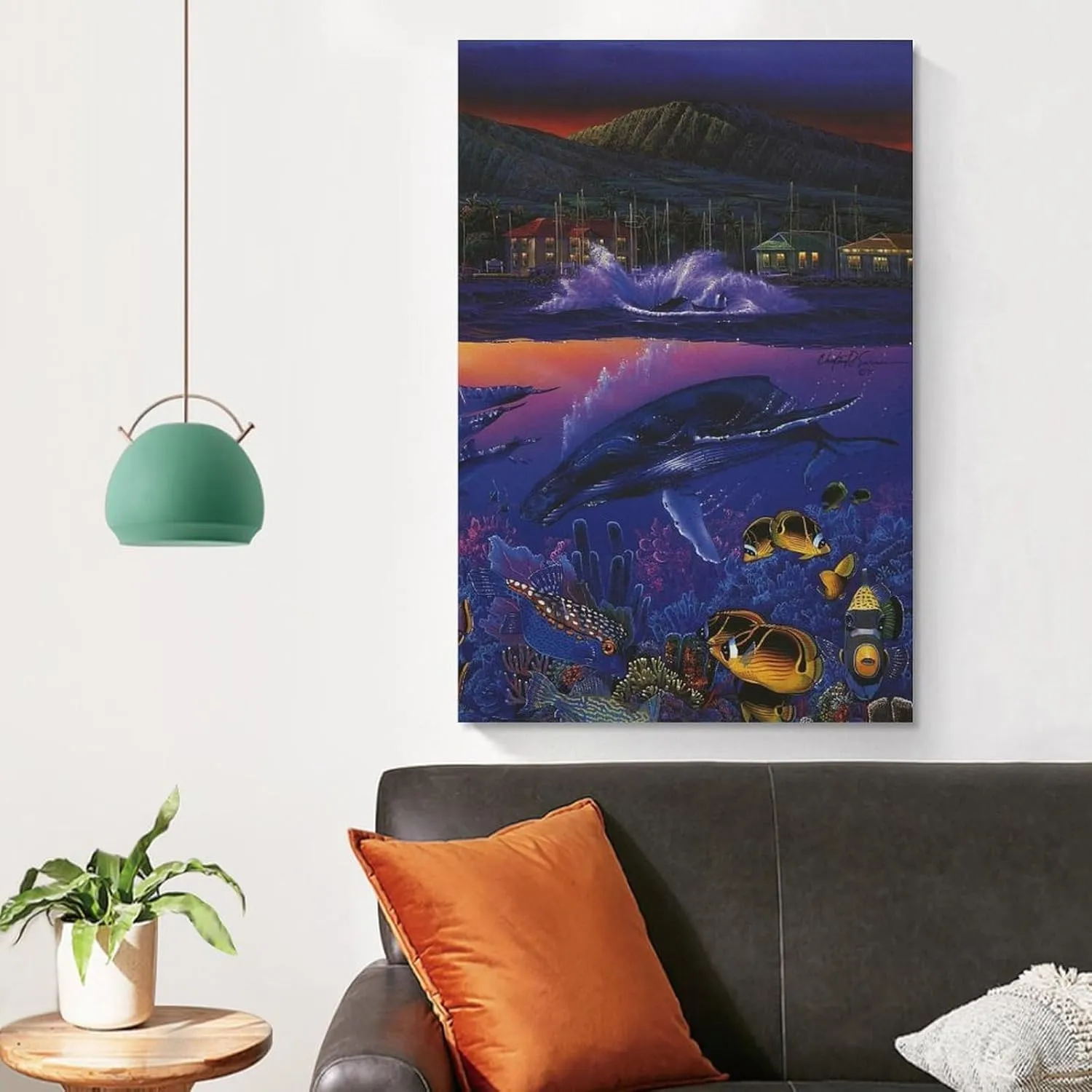 Christian Ries Lassen, Mystic Orcas Art Poster Room Aesthetic Poster Print Art Wall Painting Canvas Posters Gifts Modern Bedroom Decor 24x36inch(60x90cm)