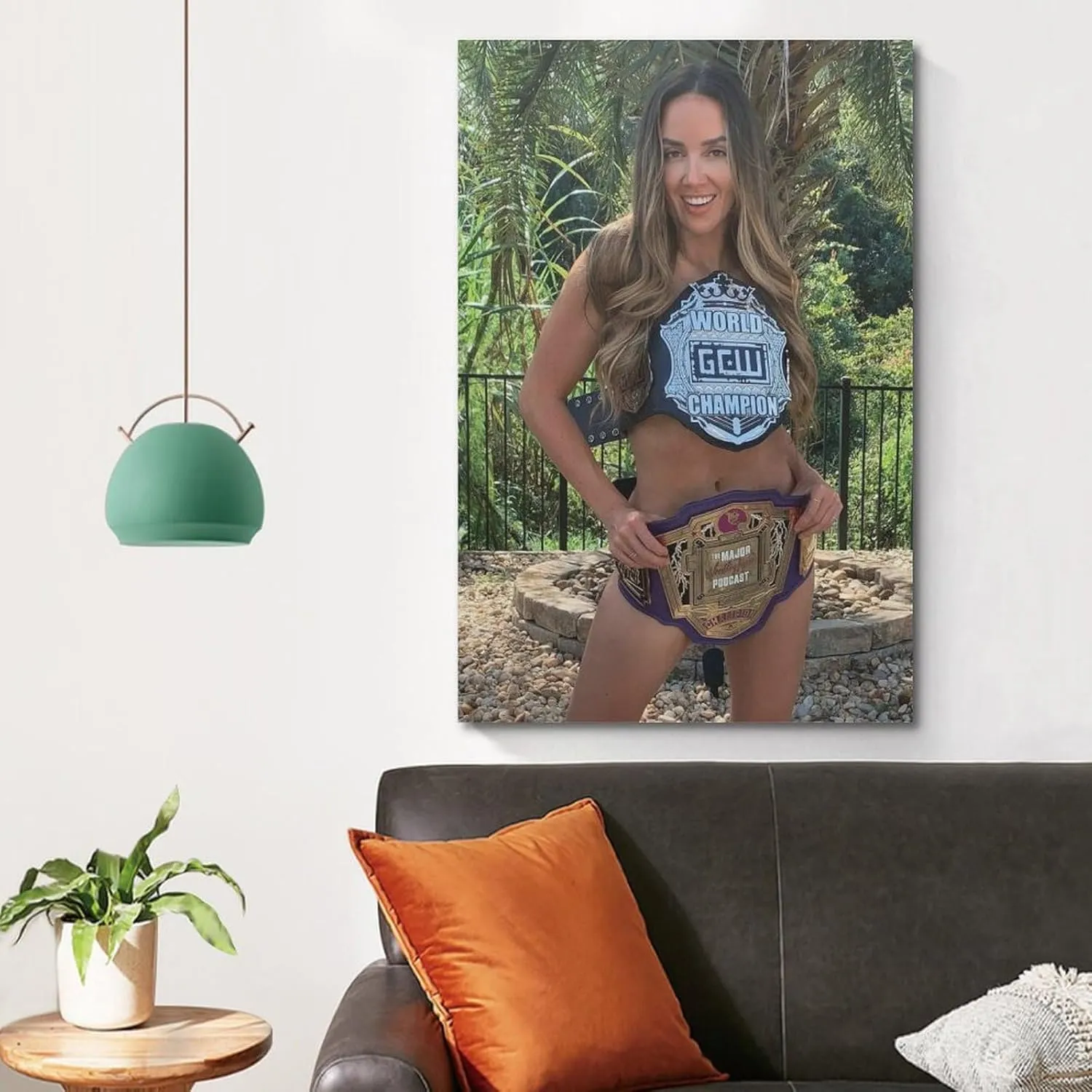 CIMEIOEE Sara Lee Wrestler Canvas Poster Bedroom Decor Sports Landscape Office Room Decor Gift Unframe-style 12x18inch(30x45cm)