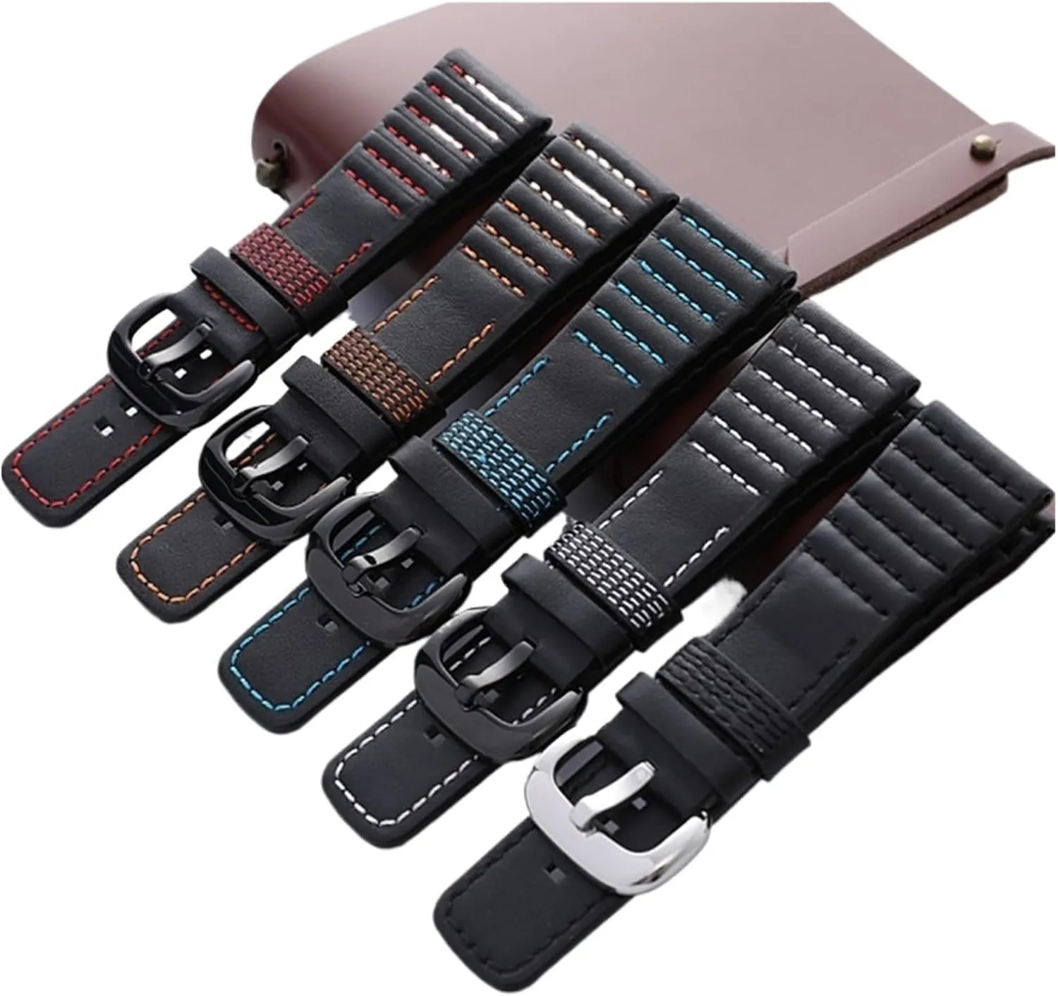 Classic Vintage Genuine Leather Watch Strap Unisex Business Replacement Band Quick Release 28mm