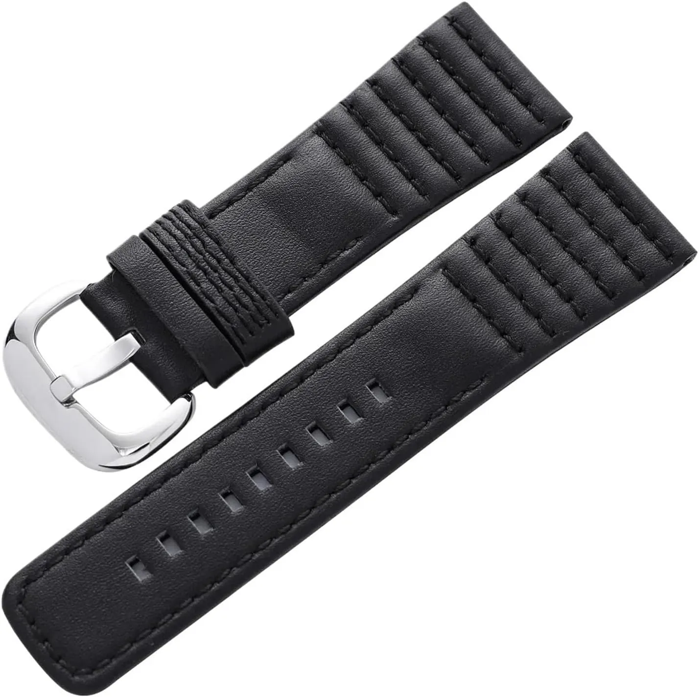 Classic Vintage Genuine Leather Watch Strap Unisex Business Replacement Band Quick Release 28mm