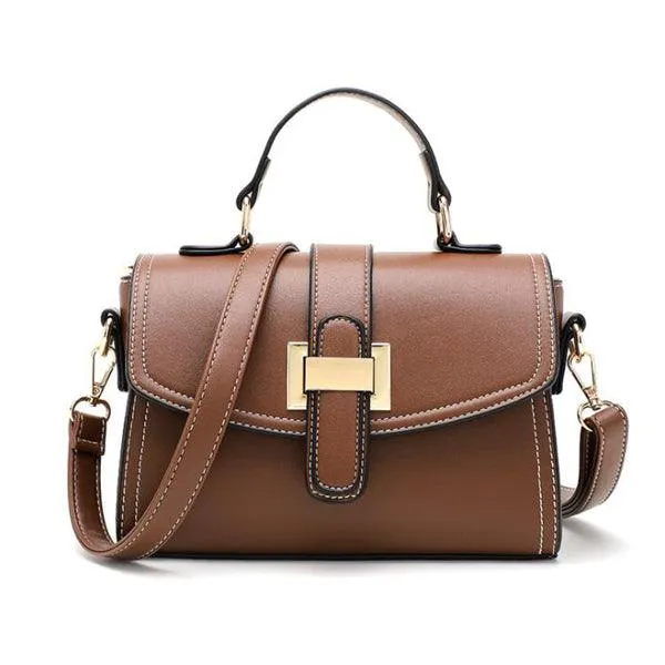 Classical Design Lady Tote Sling Bag Brown