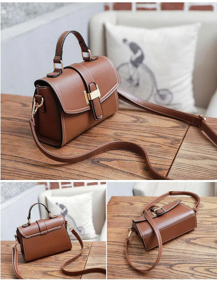 Classical Design Lady Tote Sling Bag Brown
