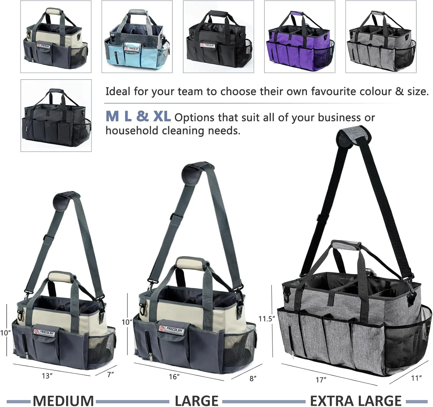 Cleaning Caddy for Cleaning Suppliers Organizer with Pockets for House Cleaning Essentials, Cleaning Organizer, Wearable Cleaing Bag Tote, Storage Caddy for Housekeeping