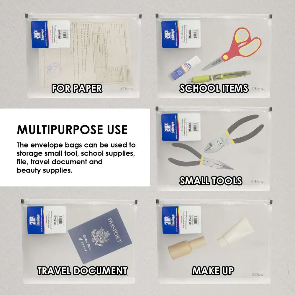 Clear A4/Letter Size Zip Envelope