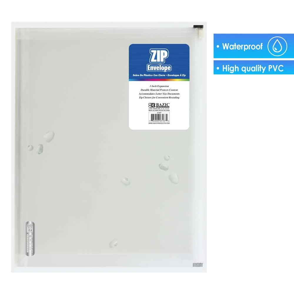 Clear A4/Letter Size Zip Envelope