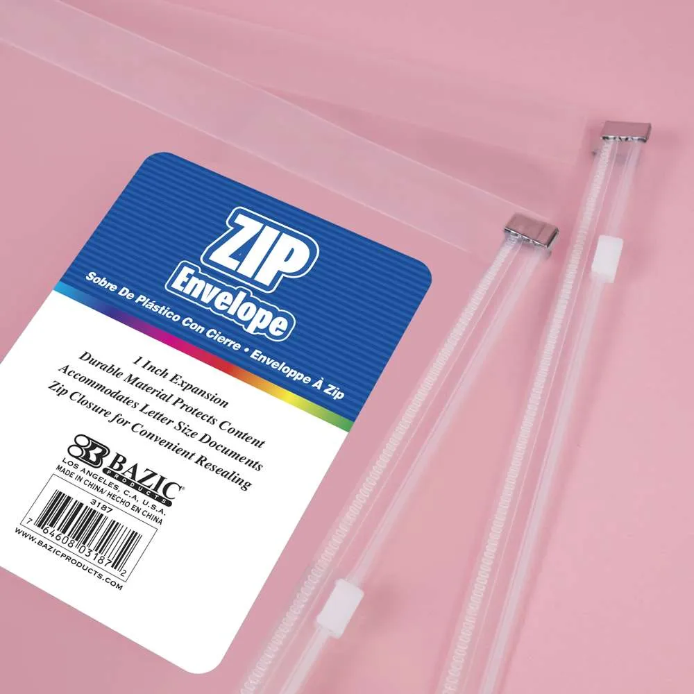 Clear A4/Letter Size Zip Envelope