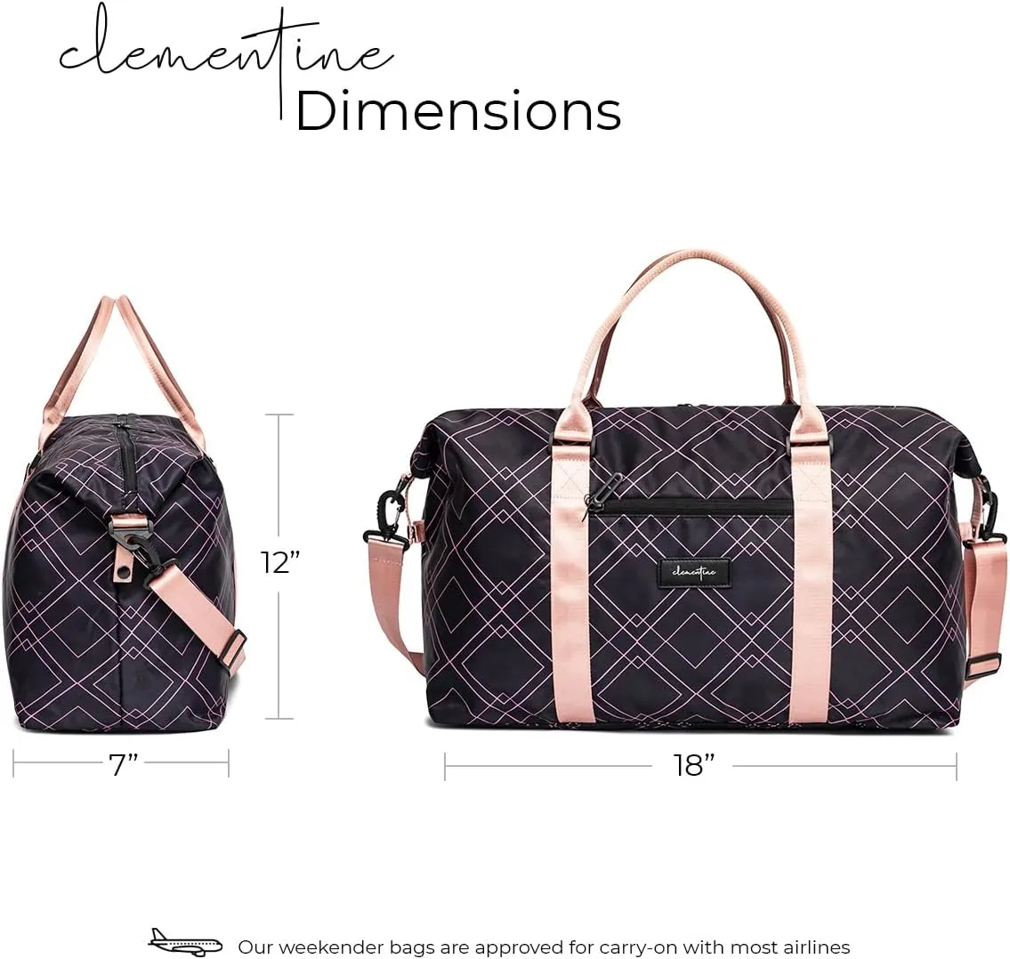 Clementine Tote Bag | Weekender and Overnight Bag for Women, Perfect for Travel and Gym