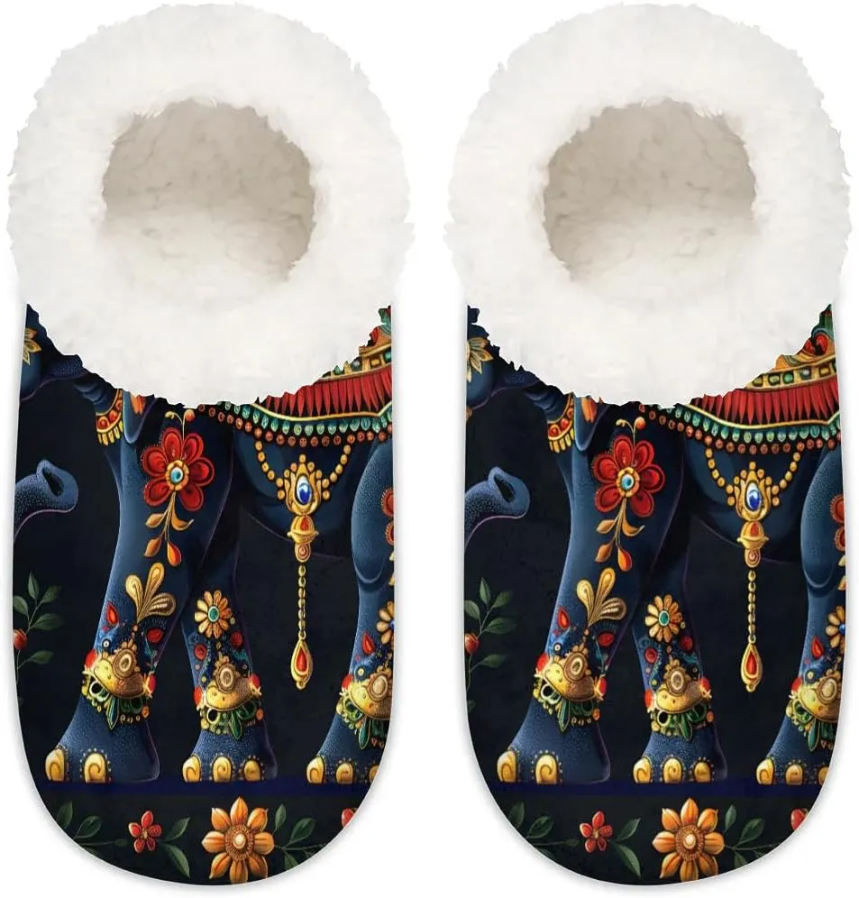 Closed Back Slippers for Women Men Cozy Warm House Slippers Indoor Outdoor House Shoes