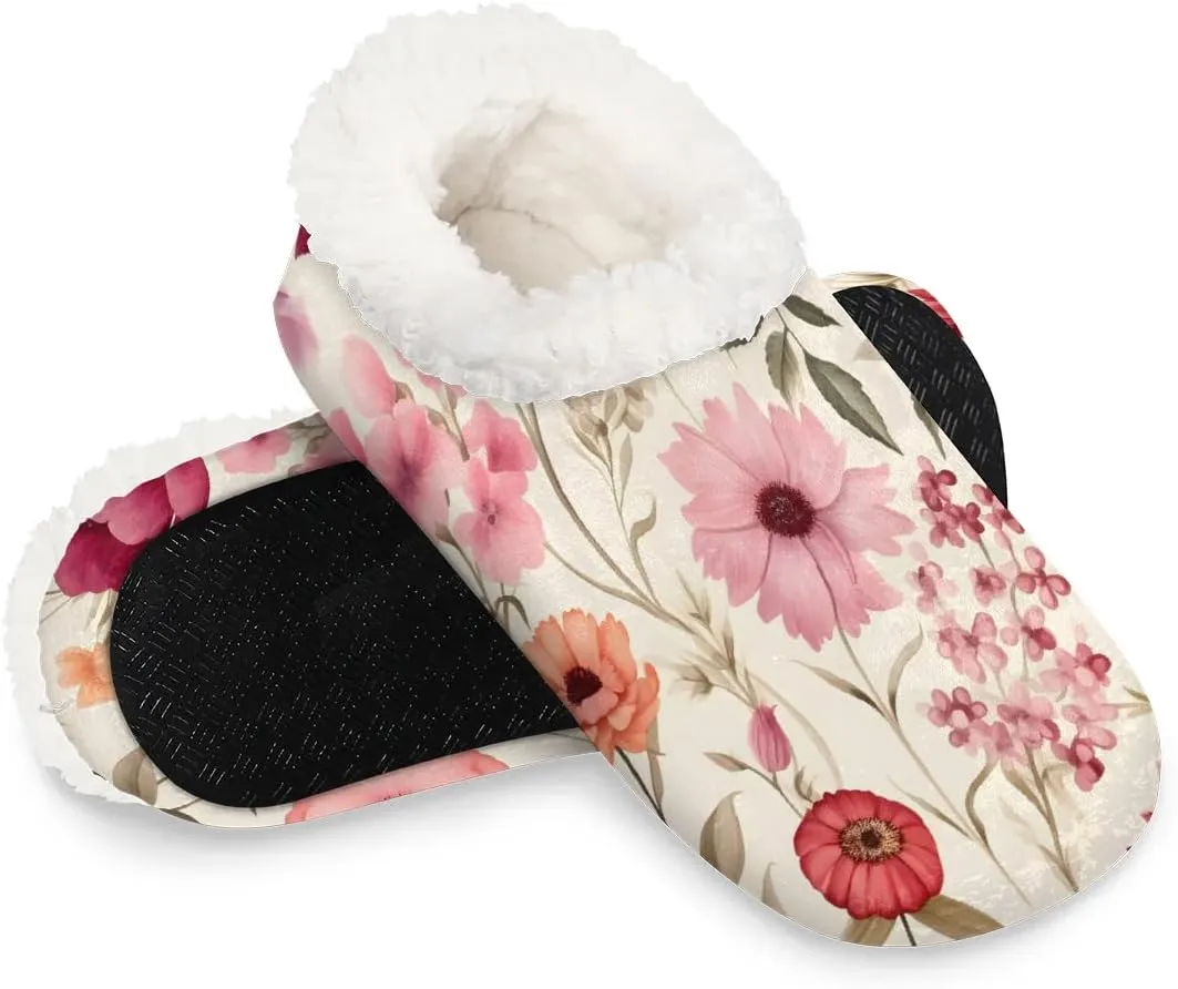 Closed Back Slippers for Women Men Cozy Warm House Slippers Indoor Outdoor House Shoes