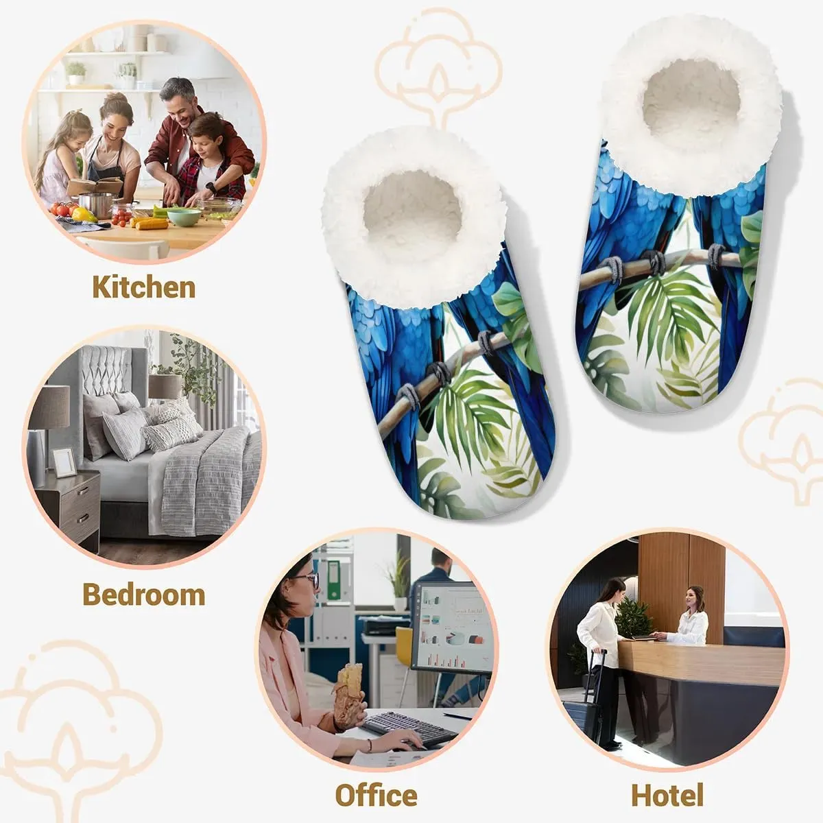 Closed Back Slippers for Women Men Cozy Warm House Slippers Indoor Outdoor House Shoes