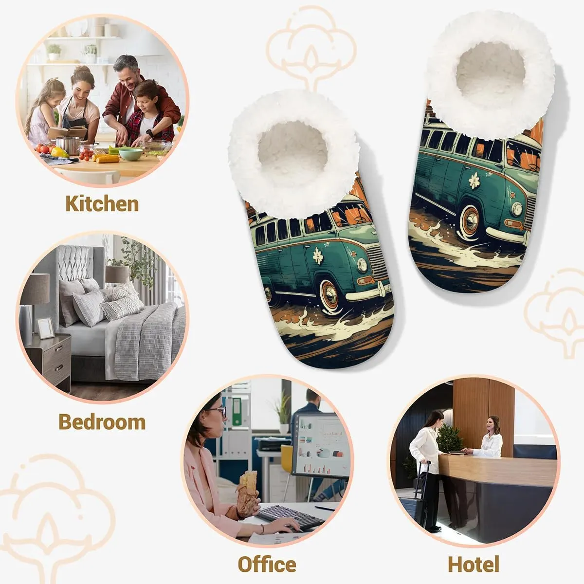 Closed Back Slippers for Women Men Cozy Warm House Slippers Indoor Outdoor House Shoes
