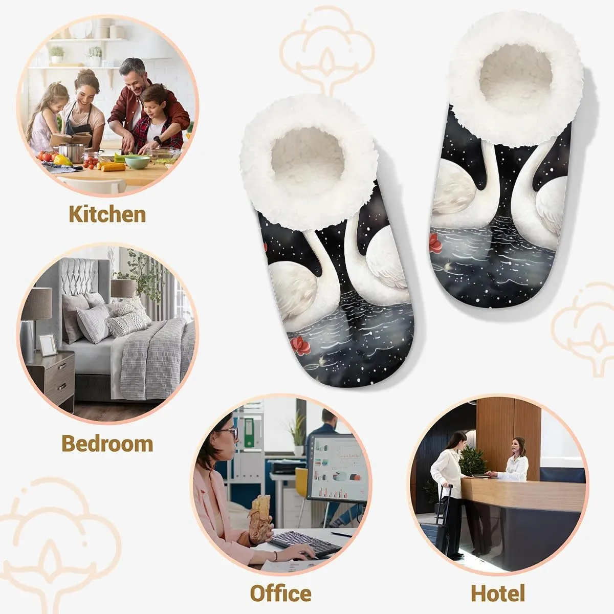 Closed Back Slippers for Women Men Cozy Warm House Slippers Indoor Outdoor House Shoes