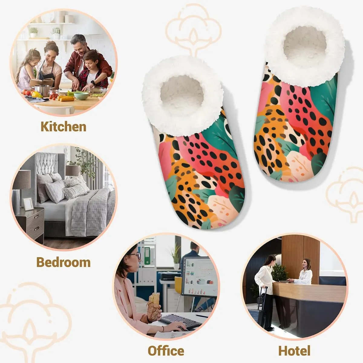 Closed Back Slippers for Women Men Cozy Warm House Slippers Indoor Outdoor House Shoes