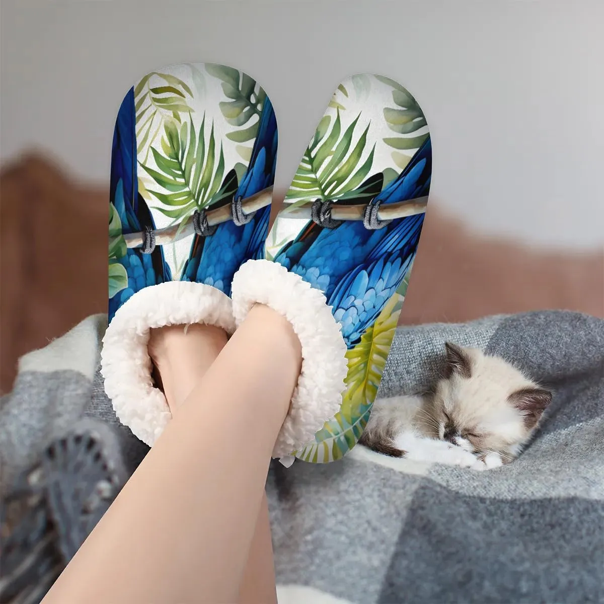 Closed Back Slippers for Women Men Cozy Warm House Slippers Indoor Outdoor House Shoes
