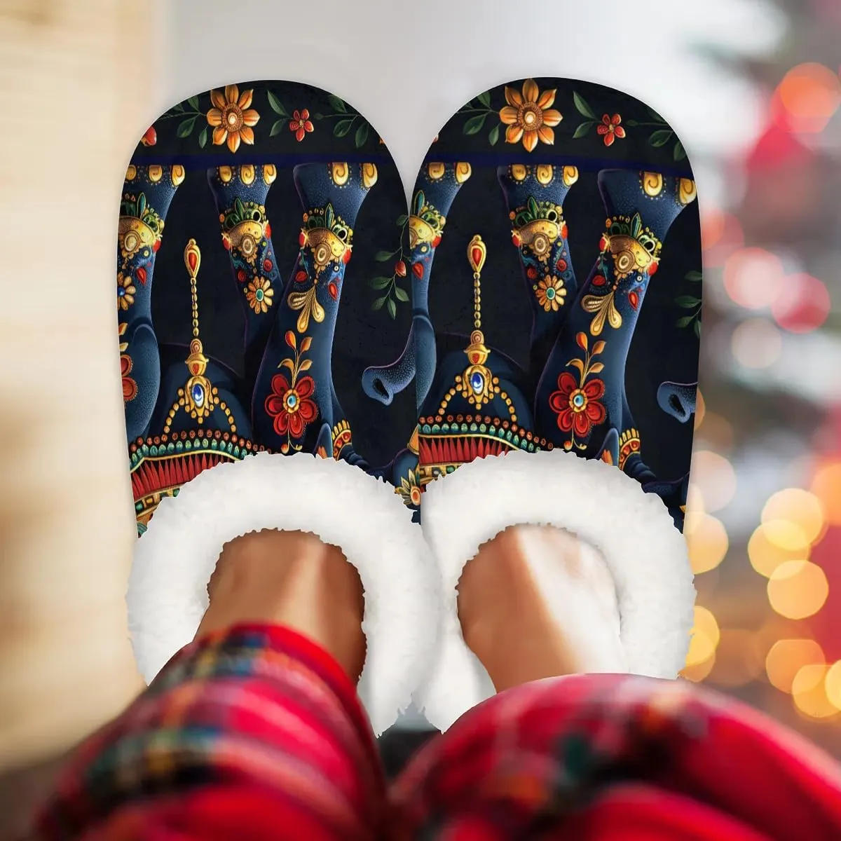 Closed Back Slippers for Women Men Cozy Warm House Slippers Indoor Outdoor House Shoes