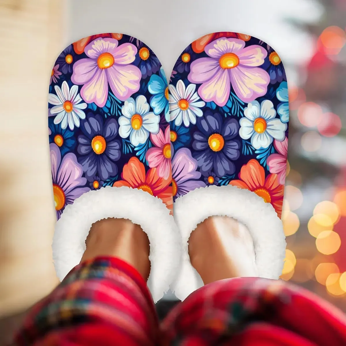 Closed Back Slippers for Women Men Cozy Warm House Slippers Indoor Outdoor House Shoes