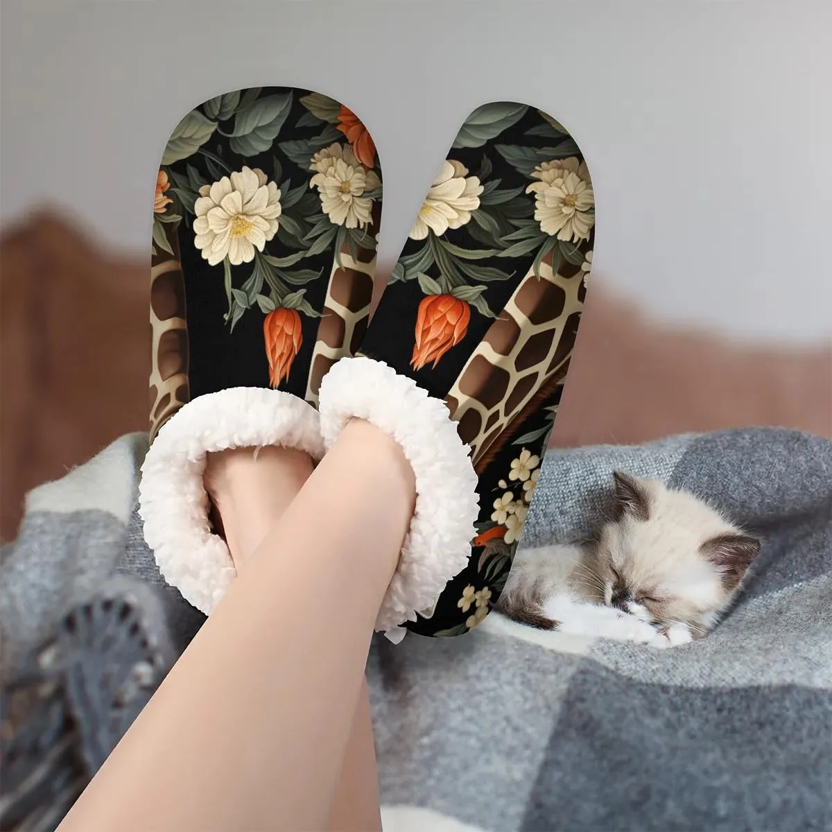 Closed Back Slippers for Women Men Cozy Warm House Slippers Indoor Outdoor House Shoes
