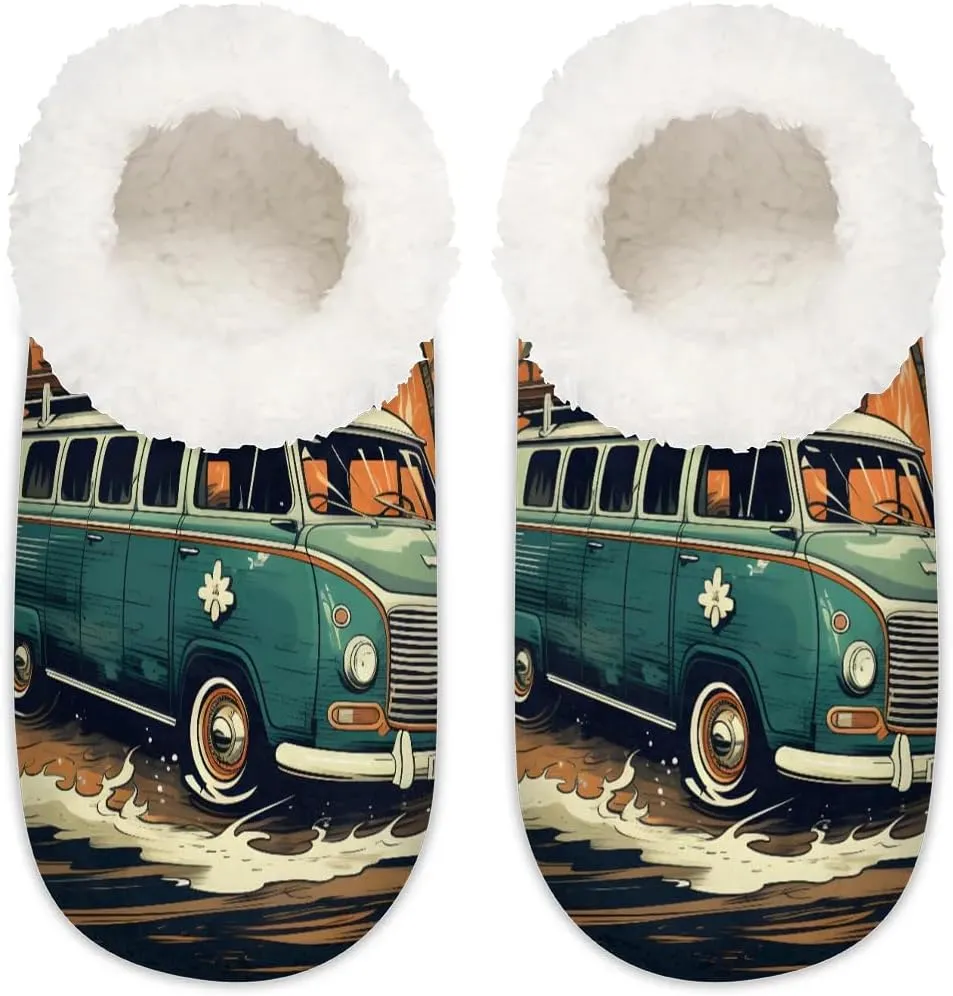Closed Back Slippers for Women Men Cozy Warm House Slippers Indoor Outdoor House Shoes